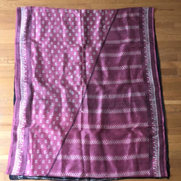 Sari Boho fabric Ocean theme NWOT black & mauve - Picture 7 of 8